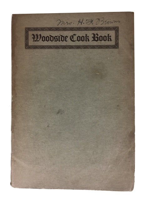 Item #86677 Woodside Cook Book. Frank Wallace Patch.
