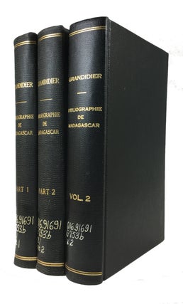 Item #87180 Bibliographie de Madagascar. G. Grandidier