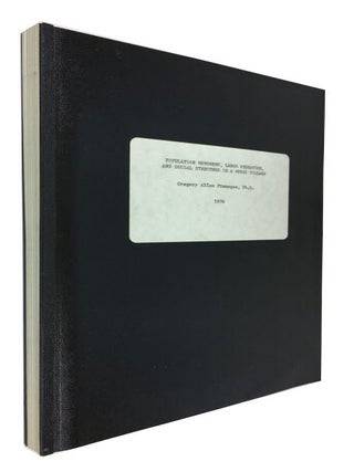 Item #87272 Population Movement, Labor Migration, and Social Movement in a Mossi Village. Gregory...