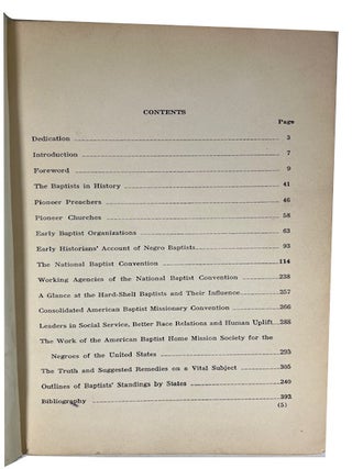 Negro Baptist History U.S.A., 1750-1930