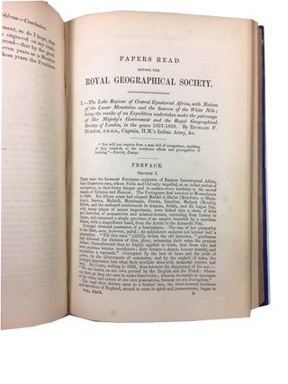 Item #87597 The Lake Regions of Central Equatorial Africa, with Notices of the Lunar Mountains...