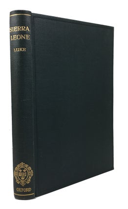 Item #87687 A Bibliography of Sierra Leone; Preceded by an Essay on the Origin, Character and...