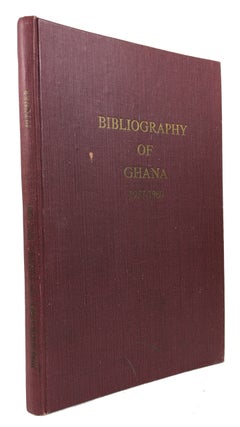 Item #87688 Bibliography of Ghana, 1957-1960. G. M. Pitcher