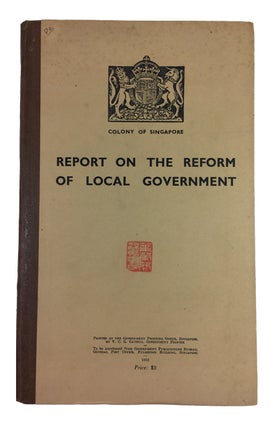 Item #88287 Report on the Reform of Local Government. Levi Hill