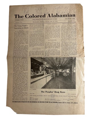 Item #88592 The Colored Alabamian, Volume VIII, Number 14. (Saturday, May 30, 1914