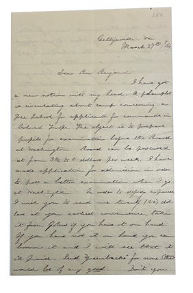 Item #88757 Austin [no last name] to brother Benjamin [no last name]. Dated March 27, 1864 at...