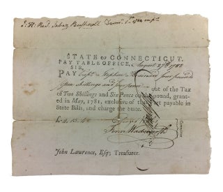 Item #88806 Revolutionary War Pay Voucher dated August 27, 1782 authorizing Payment of Four...