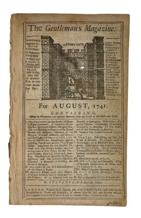 Item #89115 The Gentleman's Magazine [and Historical Chronicle], August, 1741