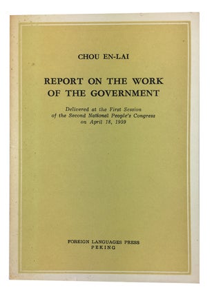 Item #89183 Report on the Work of the Government: Delivered at the First Session of the Second...