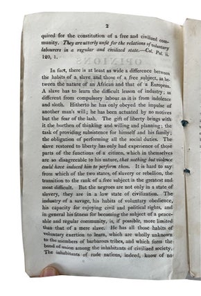 Opinions of Henry Brougham, Esq. on Negro Slavery: With Remarks