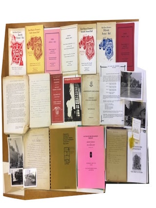 A banker’s box full of material about East Haven Fires and Its Fire Department