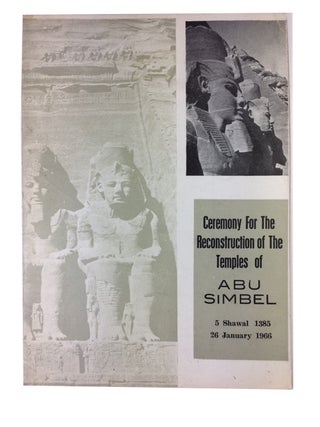 Item #89655 Ceremony for the Reconstruction of the Temples of Abu Simbel 5 Shawal 1385 26...