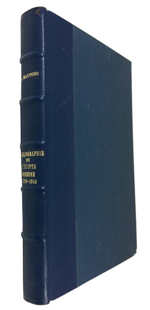 Item #89762 BIbliographie Economique, Juridique et Sociale de l'Egypte Moderne (1798-1916). Rene Maunier.