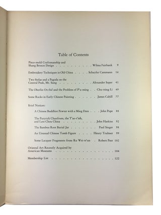 Archives of the Chinese Art Society of America. Volume XVI (1962).