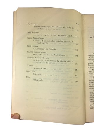 Cahiers d'Histoire Egyptienne: Histoire - Ethnographie - Documents. = Egyptian History Papaers, Volume XI (1969)