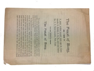 Item #89979 The Feast of Bong, as I Saw It. A Paper Written Several Years Ago by Commander E....
