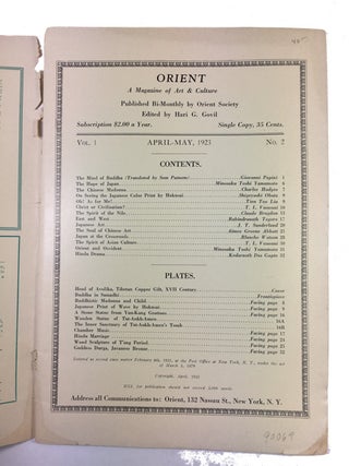 Orient: A Magazine of Art & Culture, Vol. 1, No. 2 (April-May, 1923)