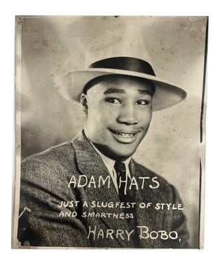 Item #90295 Adam Hats: Just a Slugfest of Style and Smartness Harry Bobo. Harry Bobo, Photograph
