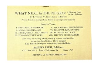 What Next for the Negro?