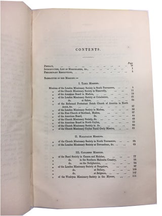 Proceedings of the South-India Missionary Conference, Held at Ootacamund, April 19th - May 5th 1858.