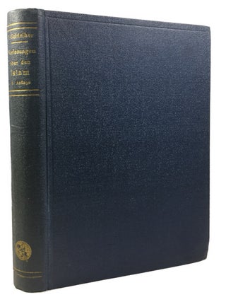 Item #90495 Vorlesungen uber den Islam. Ignaz Goldziher