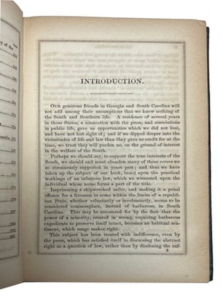 Manuel Pereira; or, the Sovereign Rule of South Carolina, with Views of Southern Laws, Life, and Hospitality