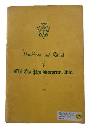 Item #90688 Handbook and Ritual of Chi Eta Phi Sorority, Inc. Inc Chi Eta Phi Sorority