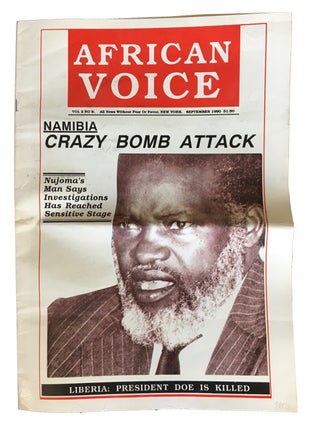 Item #90976 The African Voice. Vol. 2 No. 8 (September 1990