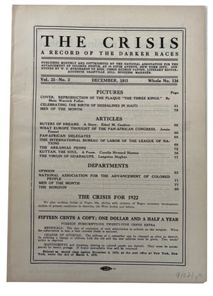 Item #91021 The Crisis: A Record of the Darker Races, Vol. 23, No. 2 (December, 1921