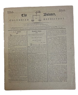 Item #91142 The Balance and Columbian Repository, [Vol. I], No. 26 (June 29, 1802