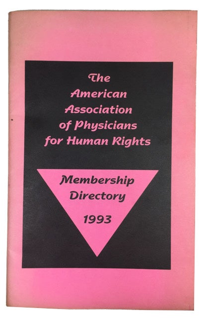 Item #91281 Membership Directory 1993. American Association of Physicians for Human Rights, AAPHR.