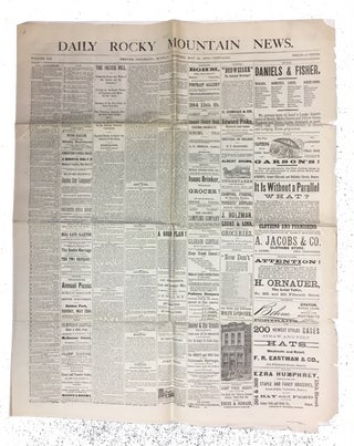 Item #91411 Daily Rocky Mountain News, Volume XX. Issue for Sunday Morning, May 25, 1879
