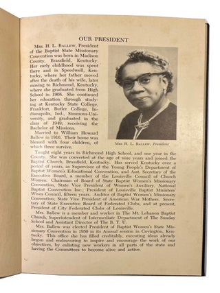 Golden Jubilee of the Baptist Women's State Missionary Convention of Kentucky ... The Story of Fifty Years of Women's Missionary Activities Including Histories of the Young People and District Conventions, Societies and Individuals.