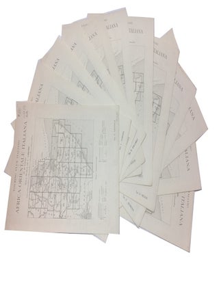 Item #91525 Africa Orientale Italiana. 12 (of 37 ) unbound folded four-page Tav. (tables/sheets):...