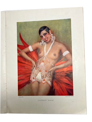 Item #91597 Un Vent De Folie Cinquieme Album 1927 [Cover Title]. Folies Bergere, Josephine *Baker
