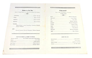 Item #91671 The American Negro Theatre presents Freight (a New One Act Play by Kenneth White)...
