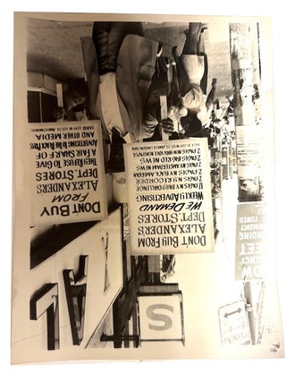 Item #91679 Photo of marchers carrying signs saying "Don't Buy From Alexander's Dept. Stores,...