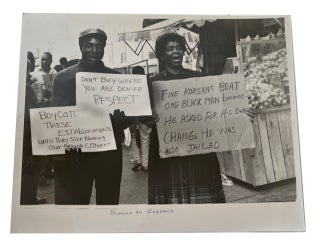 Item #91681 African Americans Demonstrating in Front of Unidentified Busineses Which Are...