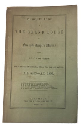 Item #91722 Proceedings of the Grand Lodge of Free and Accepted Masons of the State of Ohio: Held...
