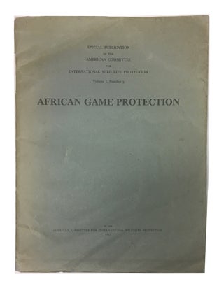 Item #91726 Special Publication of the American Committee for International Wild LIfe Protection...
