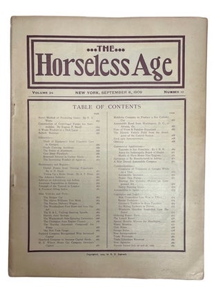 Item #91763 The Horseless Age, Volume 24, Number 10 (September 8, 1909