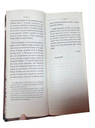 Dictionnaire Turc-Francais avec la Prononciation Figuree. Tome Premiere only