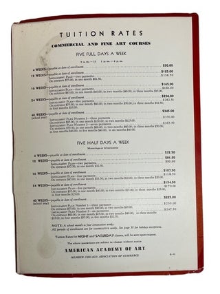 The American Academy of Art. (cover title)