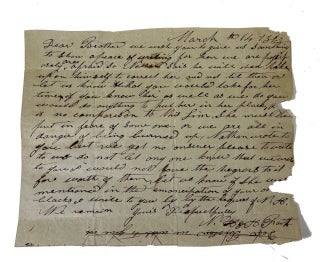 Item #92600 Holograph Letter dated March 14, 1843 which appears to be a request to be allowed to...