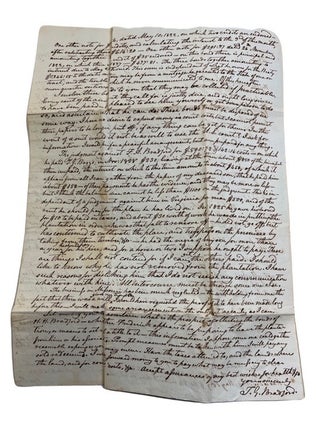 A.L.S. Handwritten folded letter written June 8, 1837 and addressed to Col. Hiram Craig, Chariton Post Office Chariton County, Missouri