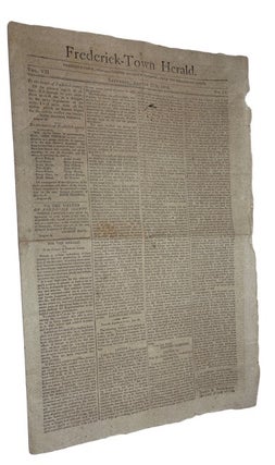 Item #92758 Frederick-Town Herald. Vol. VII, No. 12 (August 27th, 1808