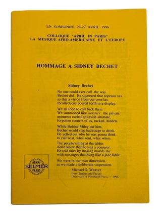 Item #92977 Hommage a Sidney Bechet. [cover title