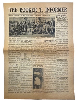 Item #93068 The Booker T. Informer, Two issues: Volume XVI, Nos. 2 and 8 (November 6, 1941 and...