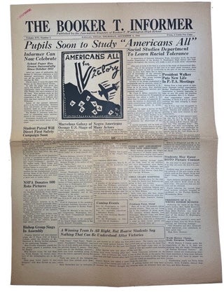 The Booker T. Informer, Two issues: Volume XVI, Nos. 2 and 8 (November 6, 1941 and April 17, 1942).