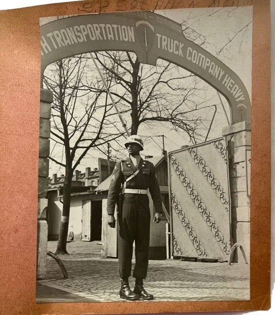 Item #93085 African American Soldiers in Germany. Truck Company Heavy. Photo Album
